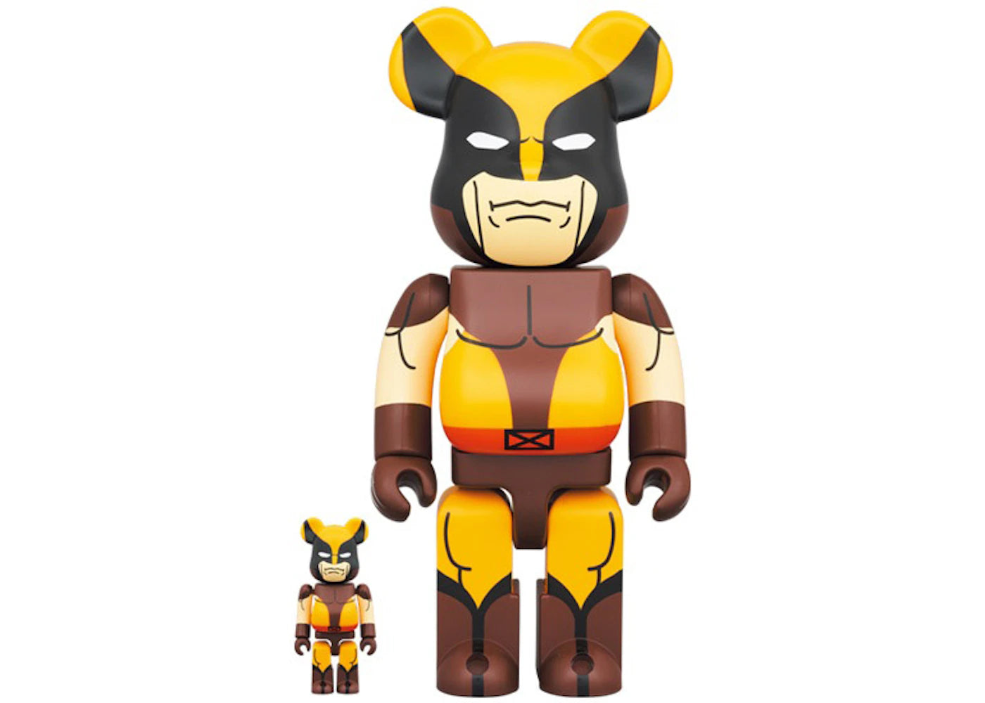 Bearbrick x Marvel X-Men Wolverine (Brown Ver.) 100% & 400% Set