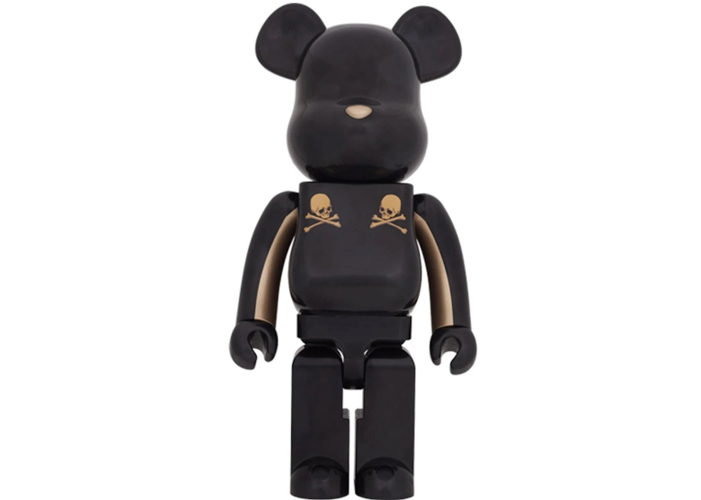 Bearbrick x Mastermind Japan Gold Stripe 400% Black