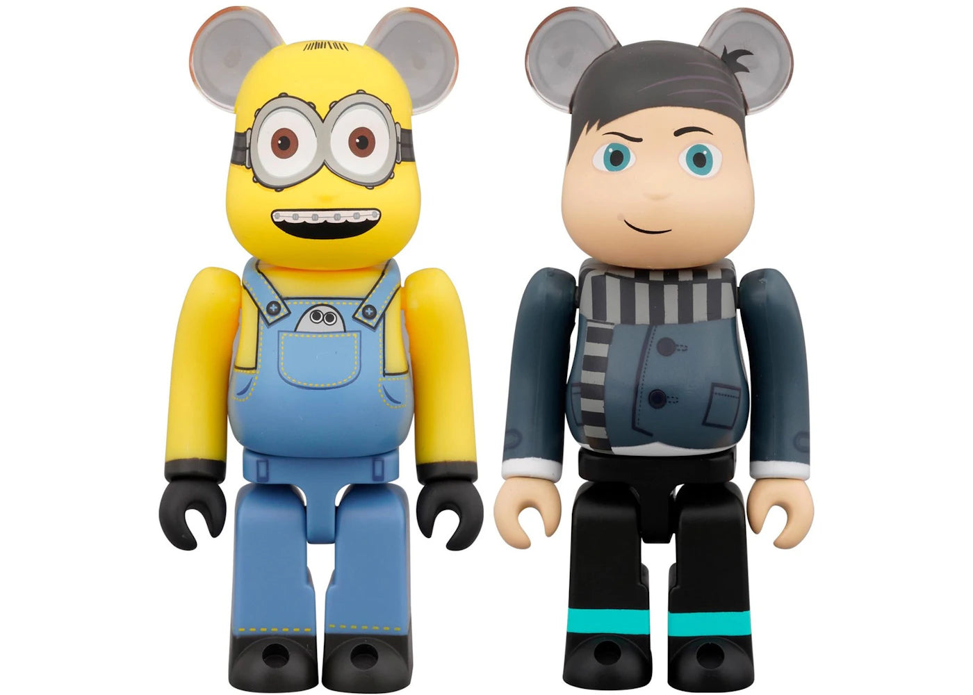 Bearbrick x Minions Otto & Young Gru 100% 2-Pack