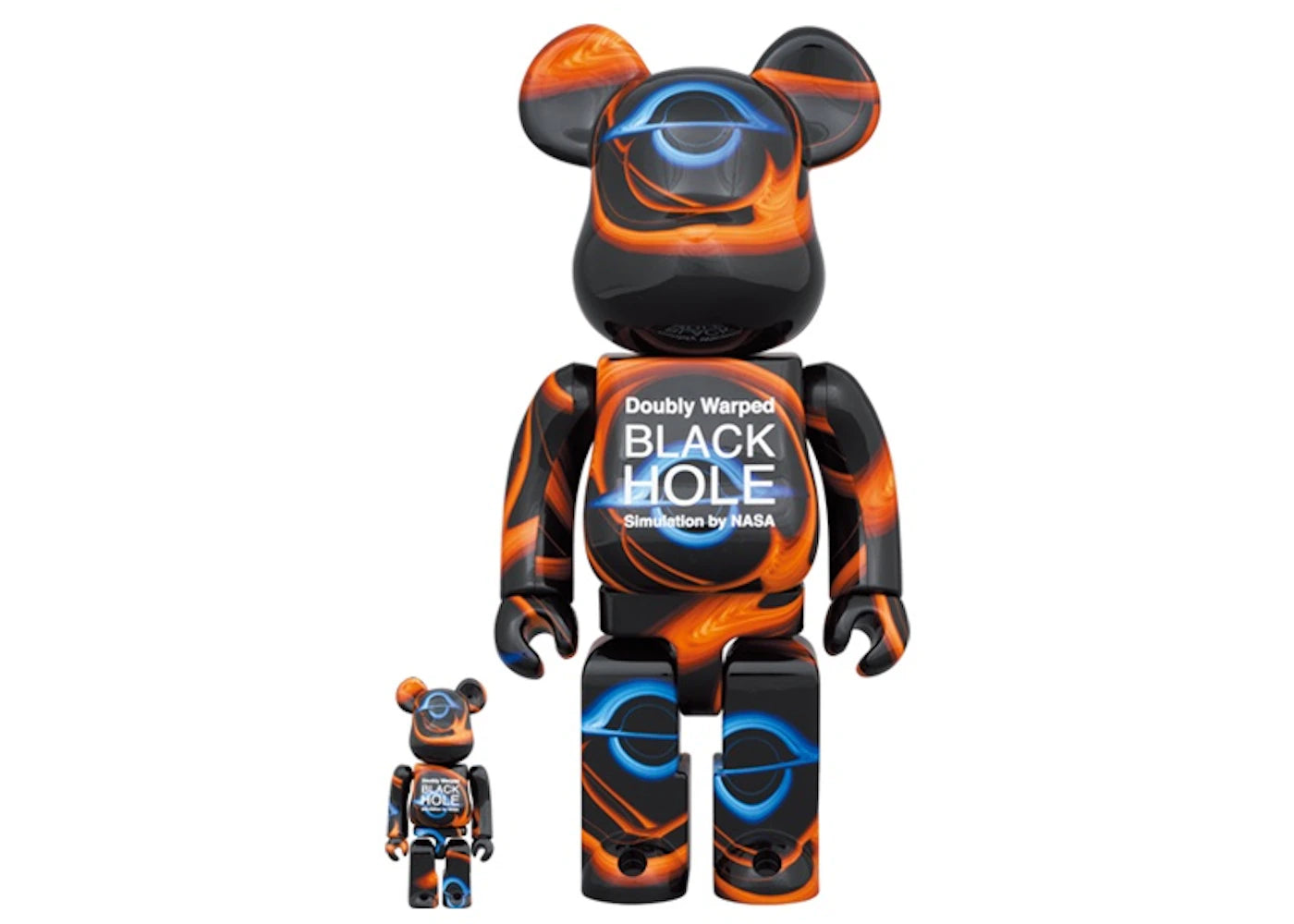 Bearbrick x NASA Doubly Warped Black Hole 100% & 400% Set