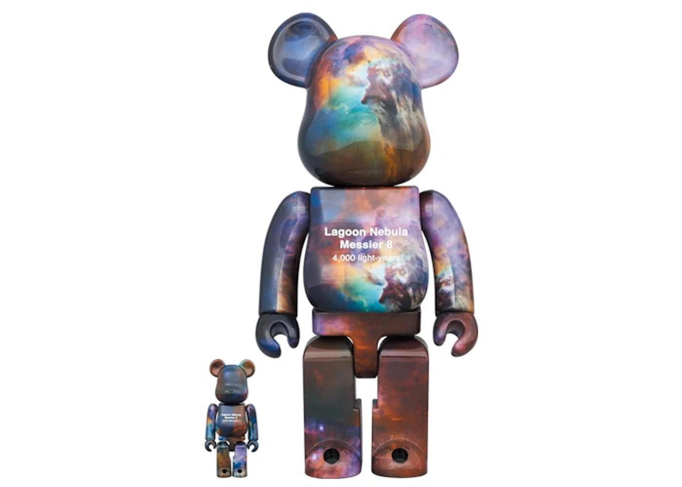 Bearbrick x NASA Hubble Space Telescope Lagoon Nebula (Messier 8) 100% & 400% Set