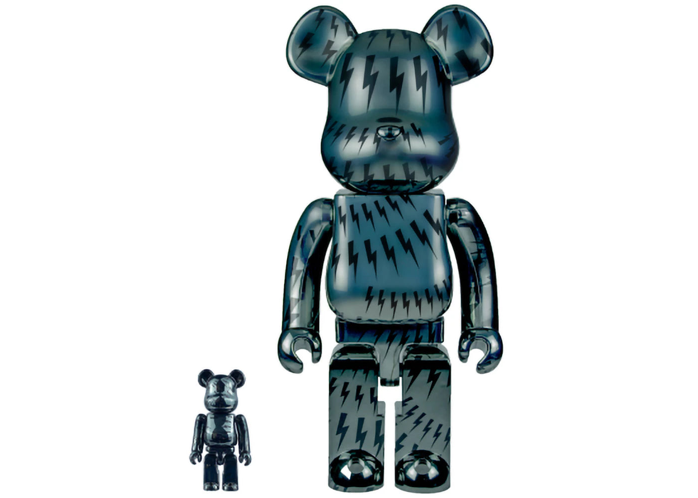 Bearbrick x Neil Barrett 100% & 400% Set Dark Blue