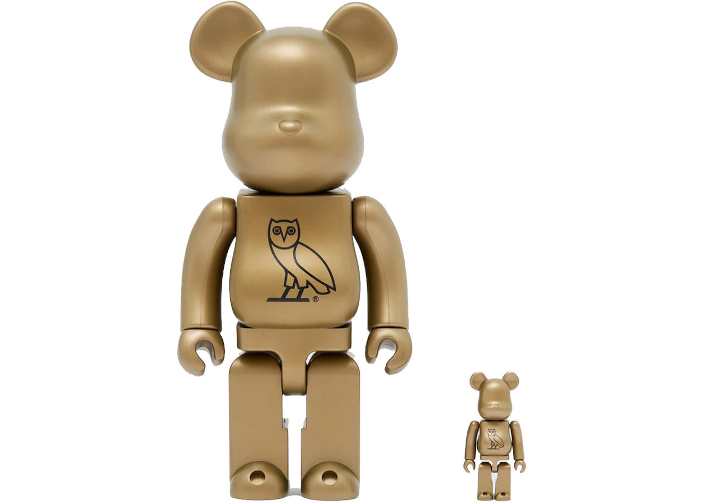 Bearbrick x OVO 100% & 400% Set Gold