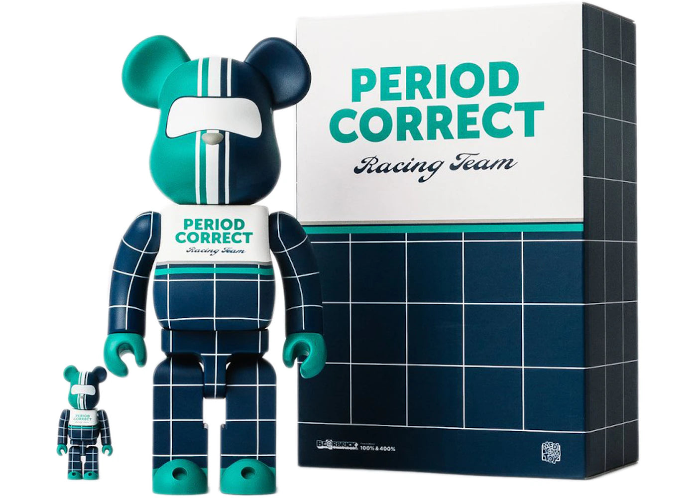 Bearbrick x Period Correct Racing Team 100% & 400% Set