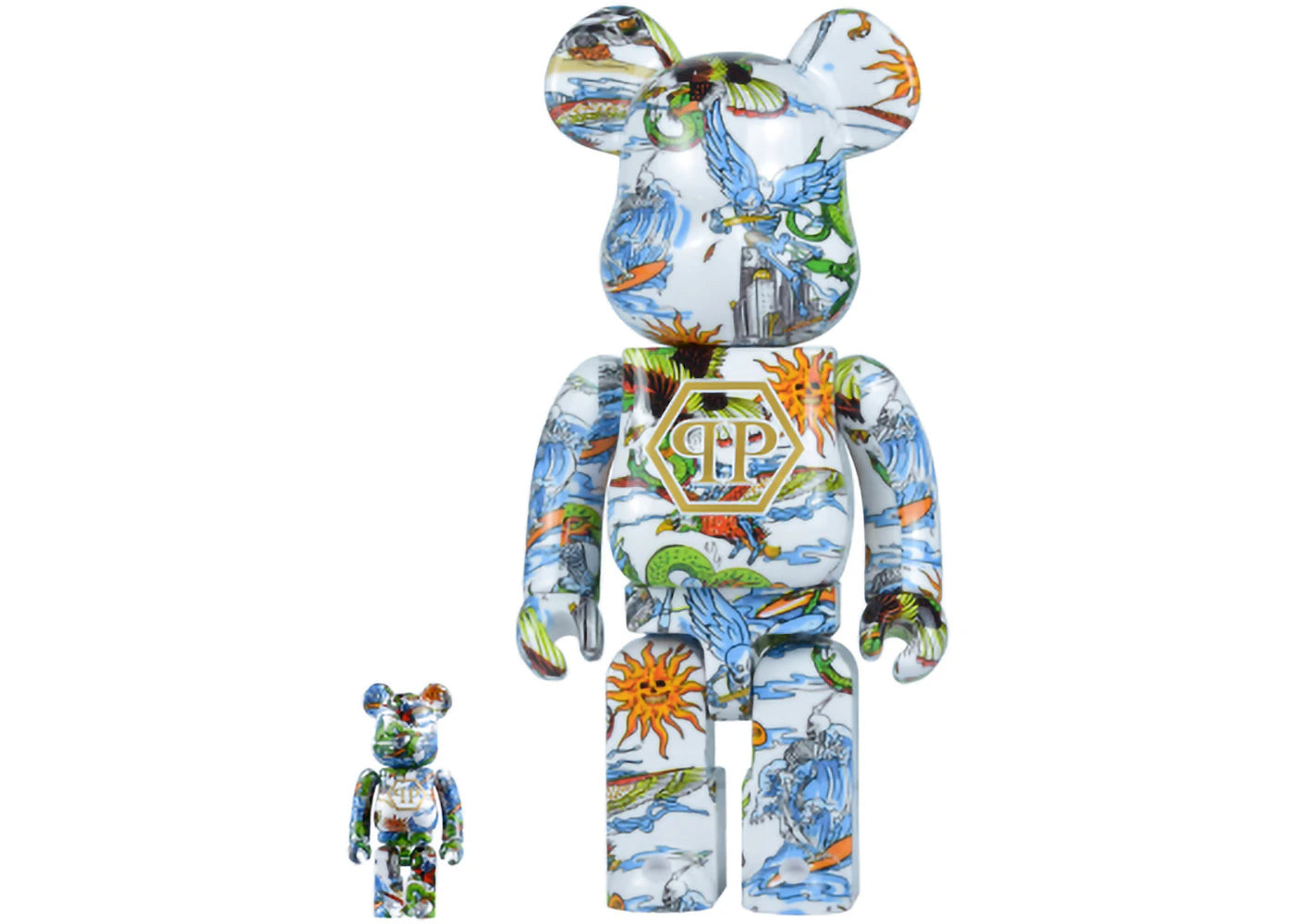 Bearbrick x Philipp Plein 100% & 400% Set Multi