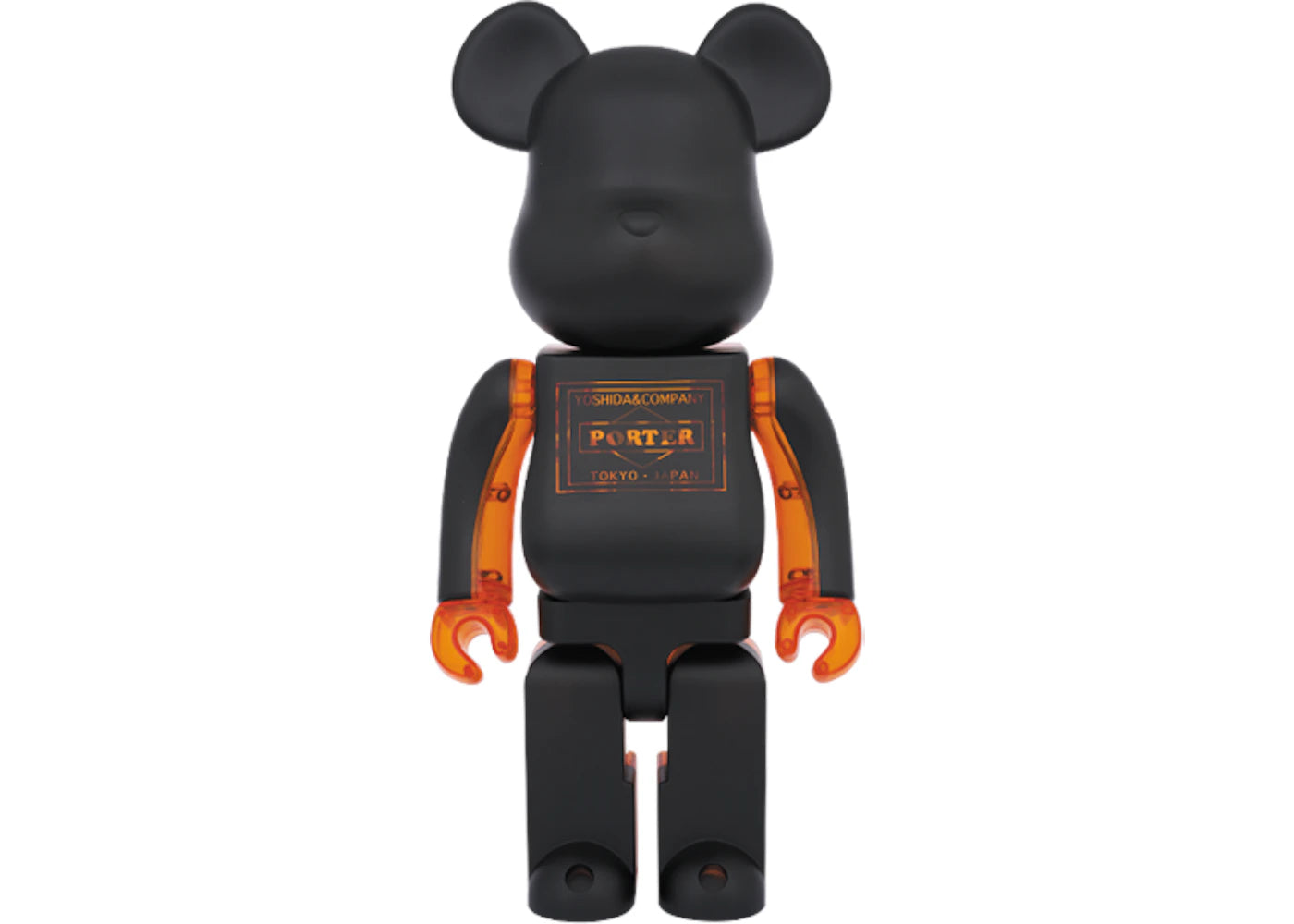 Bearbrick x Porter Black x Skeleton 400% Black