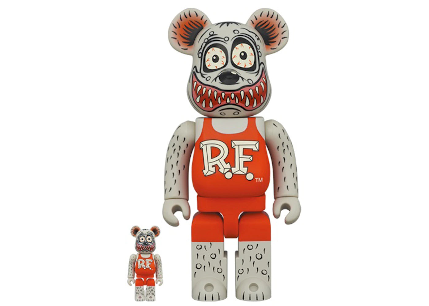 Bearbrick x Rat Fink 100% & 400% Set Gray Ver.