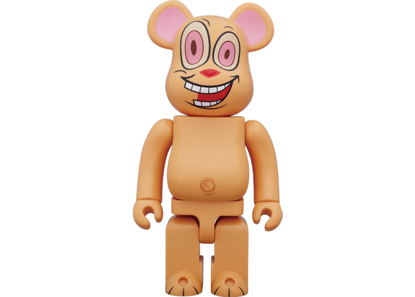 Bearbrick x Ren and Stimpy Ren 400% Orange