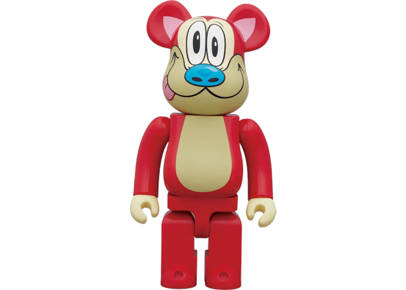 Bearbrick x Ren and Stimpy Stimpy 400% Red