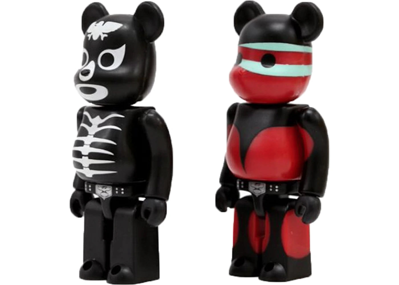 Bearbrick x Rider Chips Masked Rider Shocker 100% (set of 2) Multi