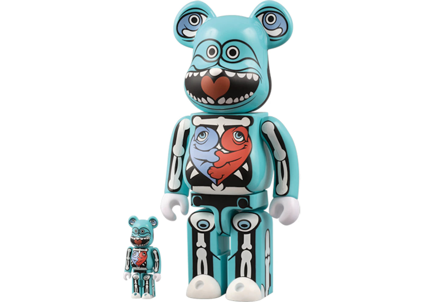 Bearbrick x Ron English 100% & 400% Set Blue