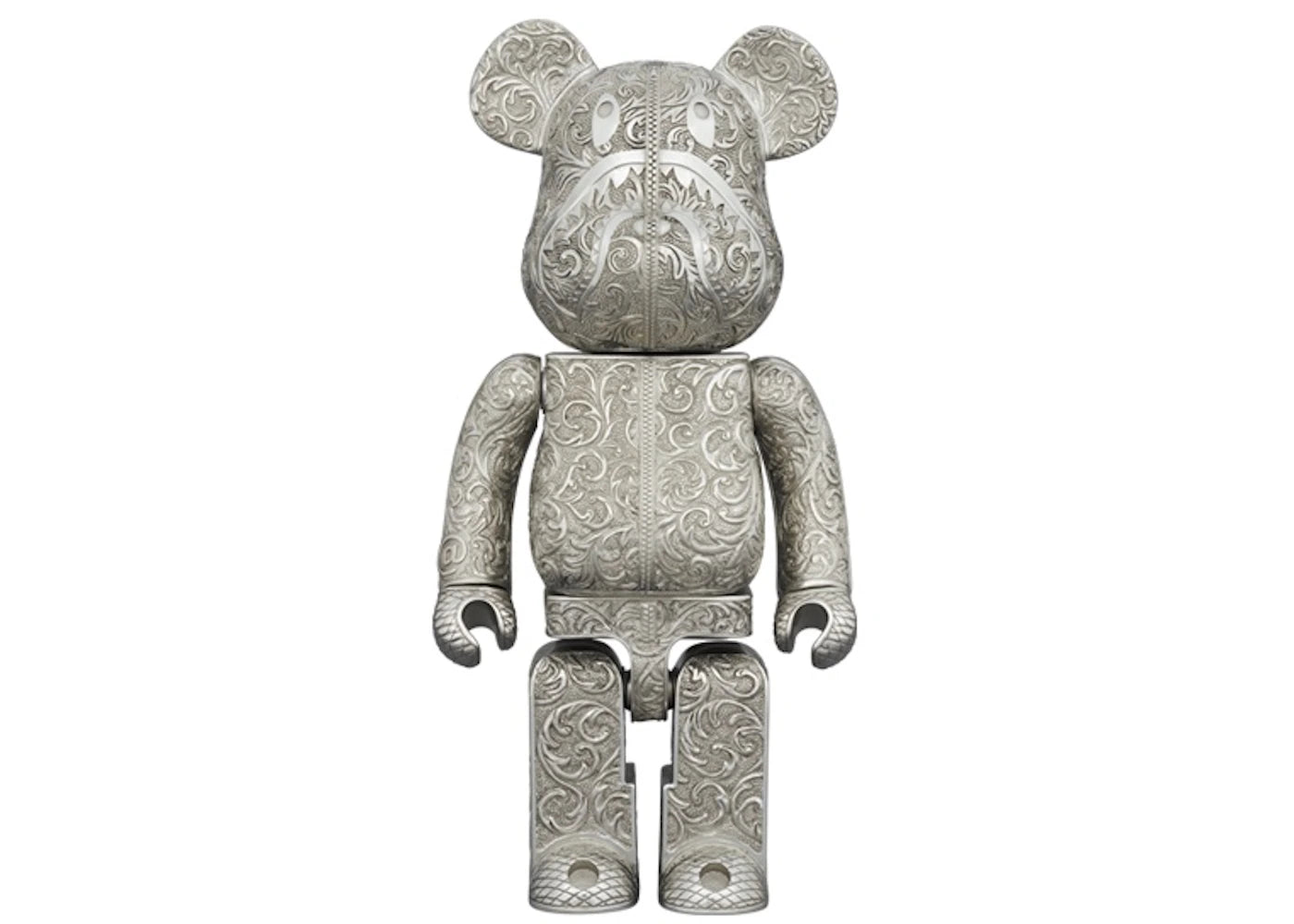 Bearbrick x Royal Selangor x BAPE Shark 400% Silver