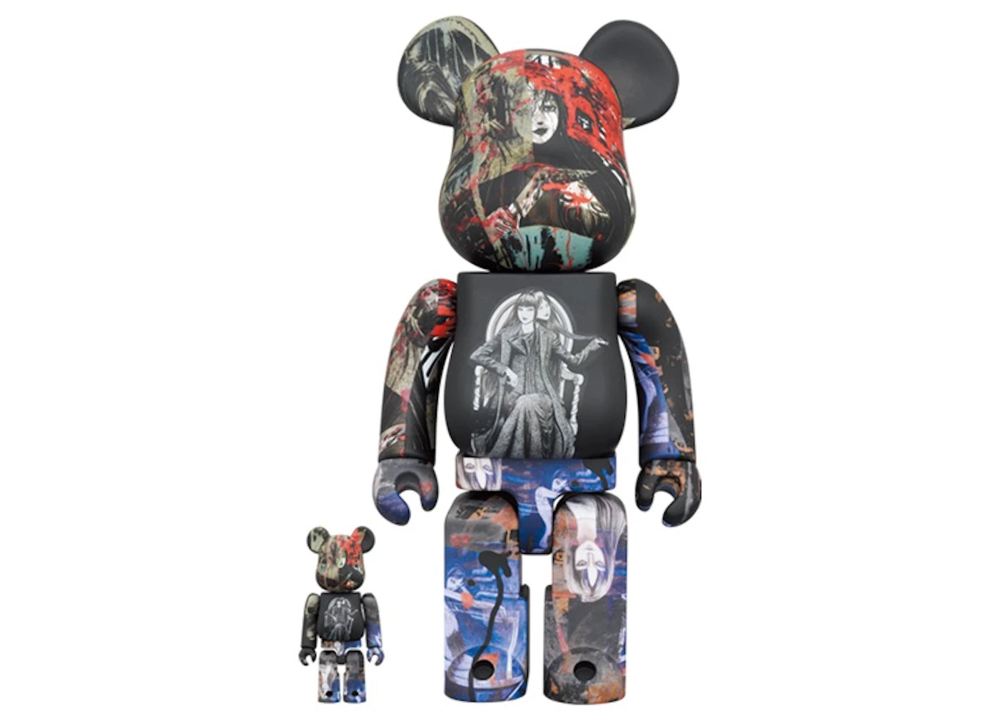 Bearbrick x S'YTE x Junji Ito Tomie 100% & 400% Set