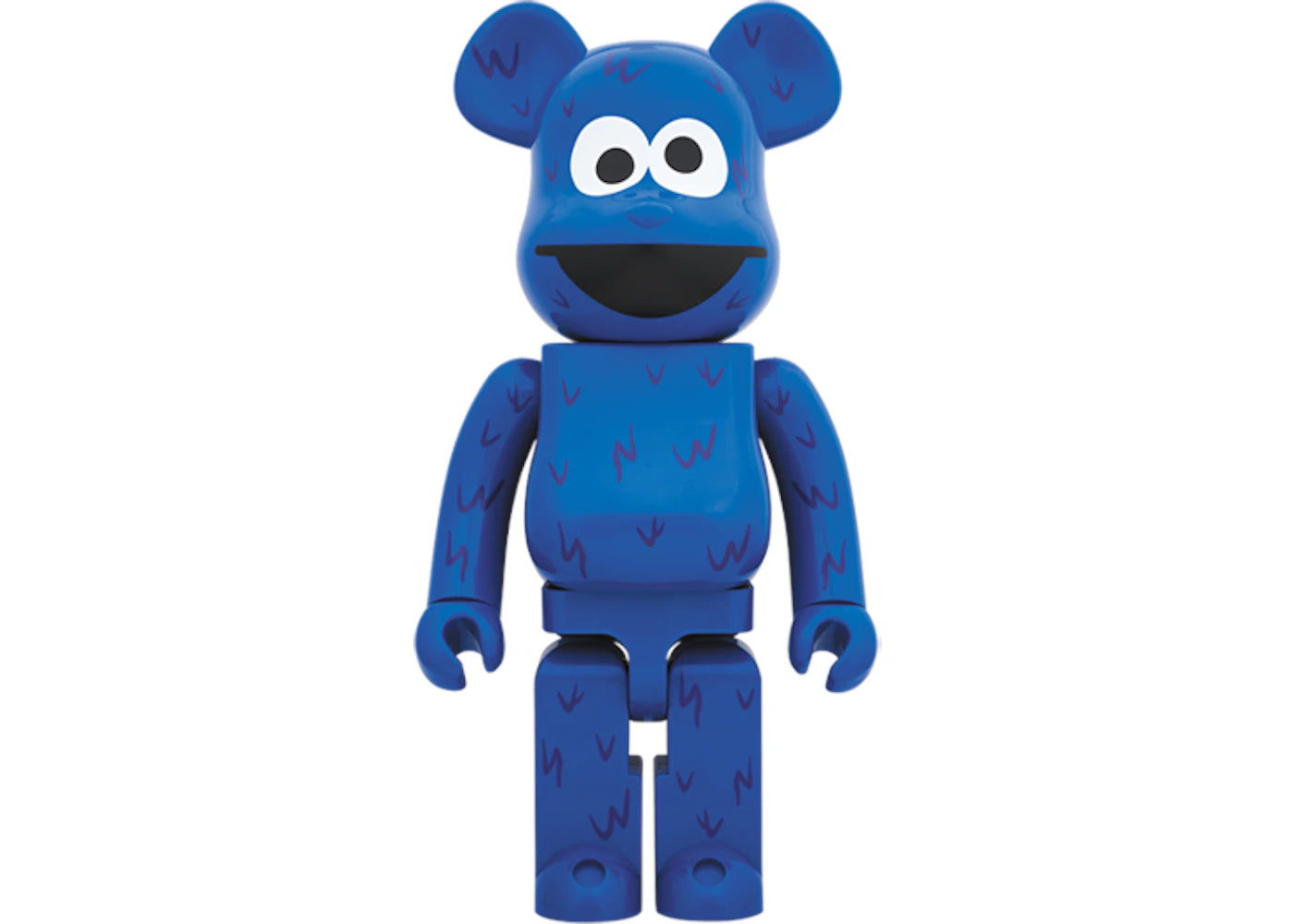 Bearbrick x Sesame Street Cookie Monster 1000% Blue