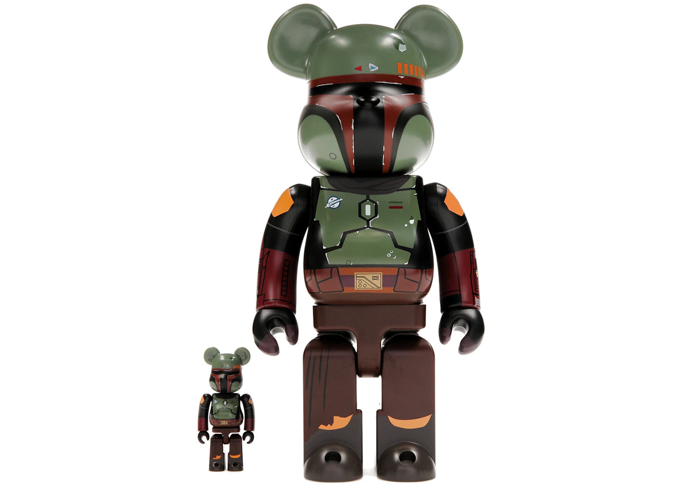 Bearbrick x Star Wars Boba Fett (Recovered Armor) 100% & 400% Set