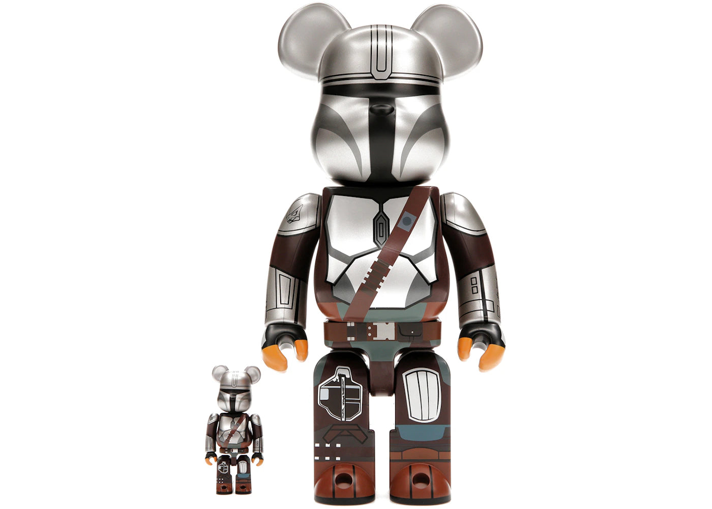 Bearbrick x Star Wars The Mandalorian Beskar Armor 100% & 400% Set