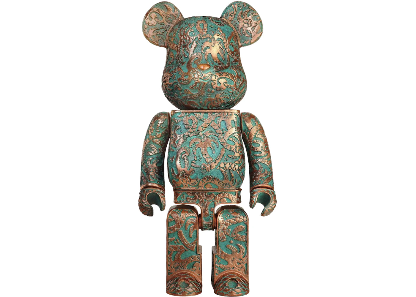 Bearbrick x Steven Harrington x Action City x Royal Selangor Metal 400% Green Copper Patina