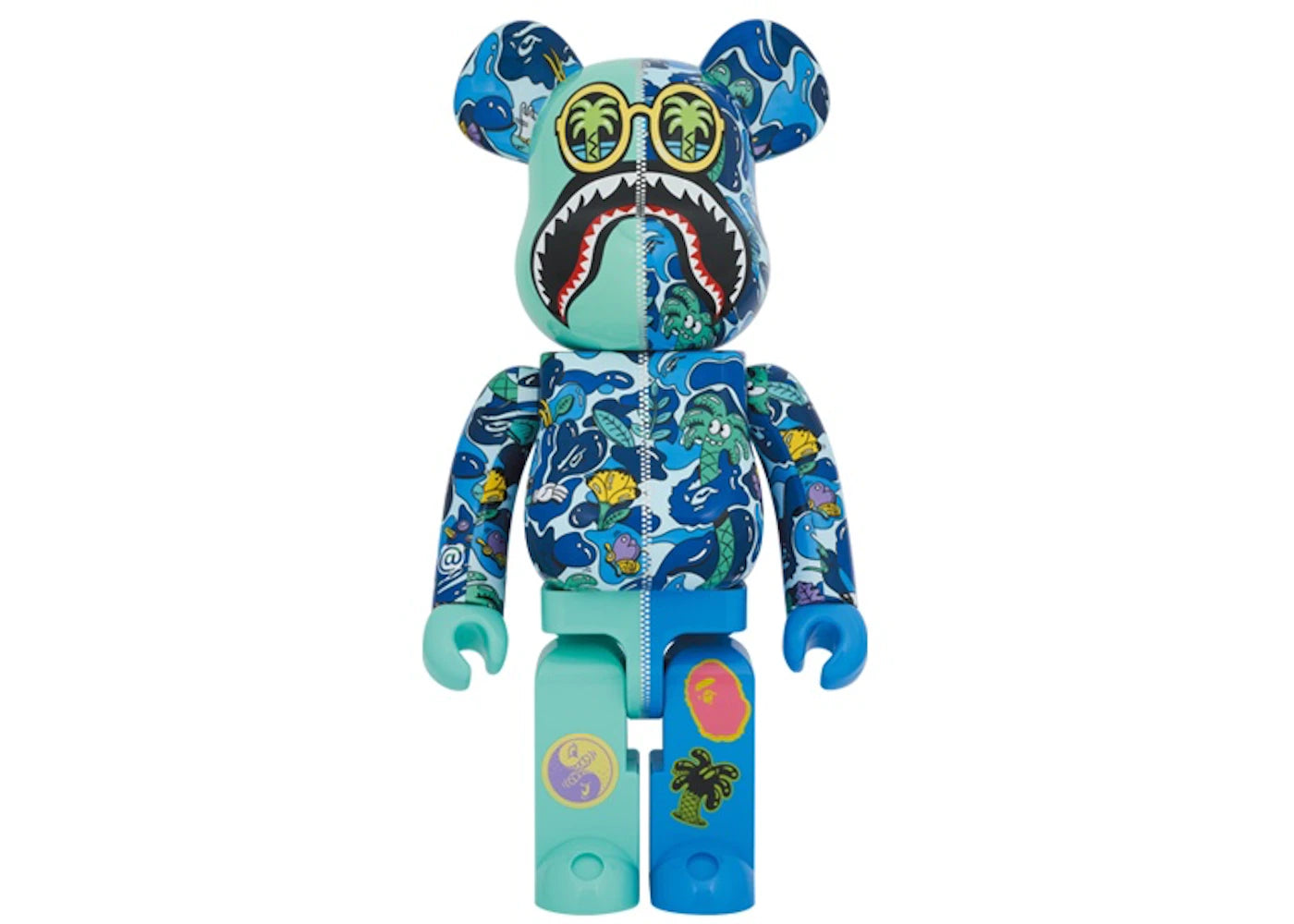 Bearbrick x Steven Harrington x BAPE Shark 1000% Blue Camo