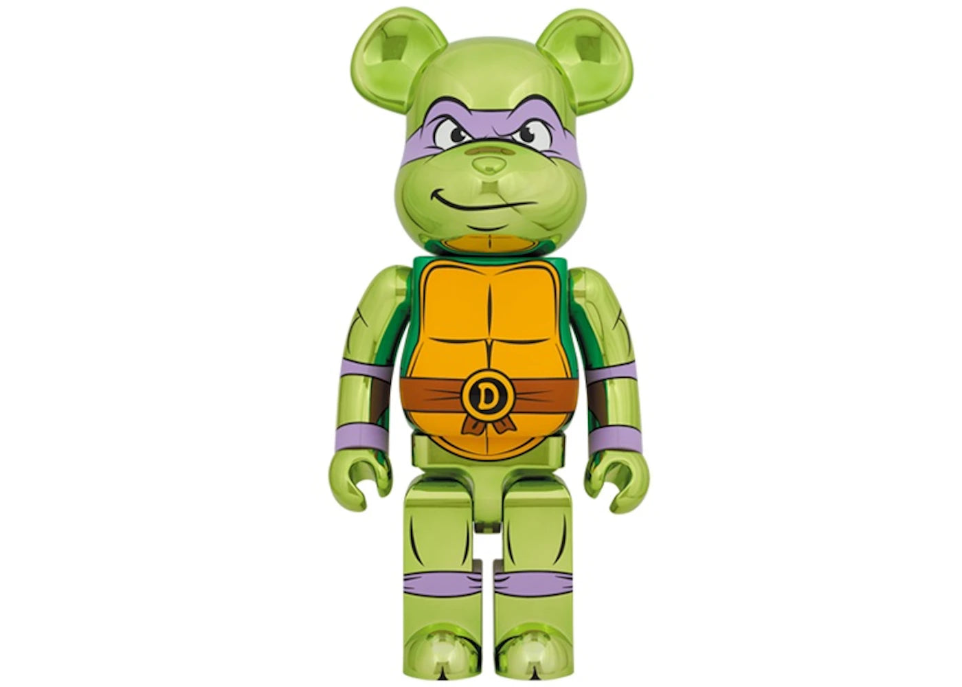 Bearbrick x Teenage Mutant Ninja Turtles Donatello 1000% Chrome Ver.