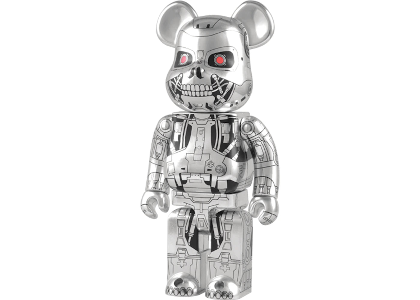 Bearbrick x Terminator T-RIP 400% Silver