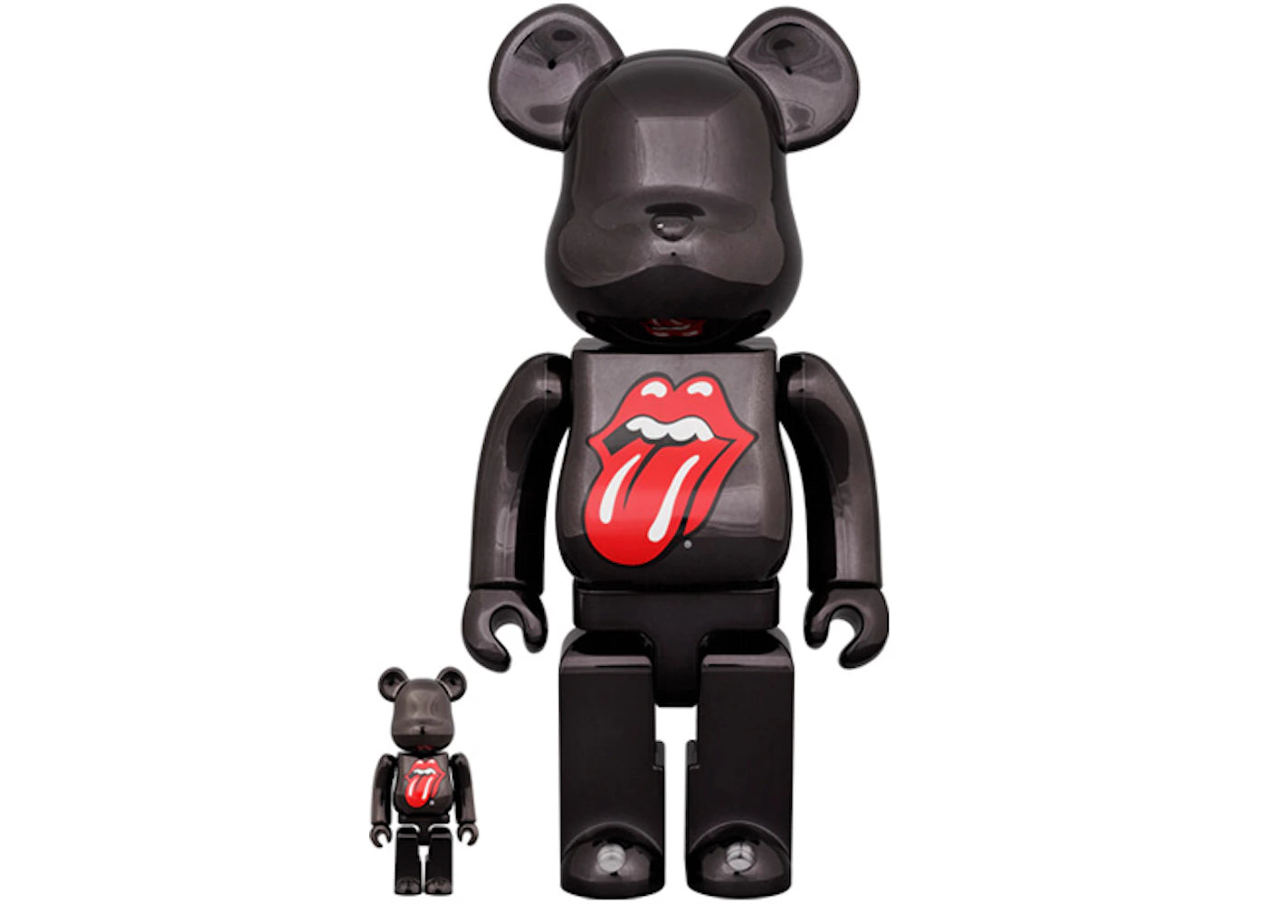 Bearbrick x The Rolling Stones Lips & Tongue 100% & 400% Set