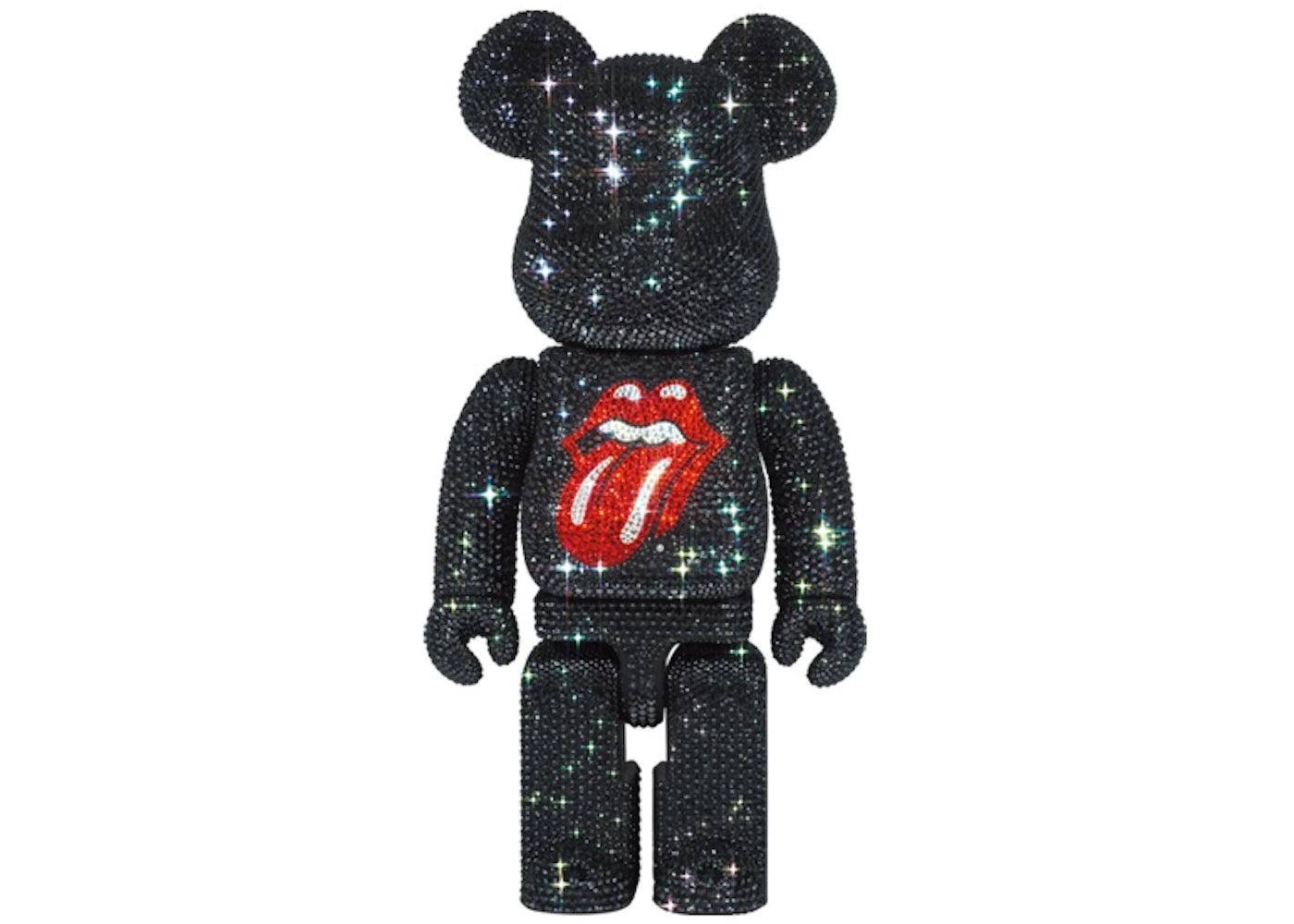 Bearbrick x The Rolling Stones Tongue Logo Crystal Decorate 400%