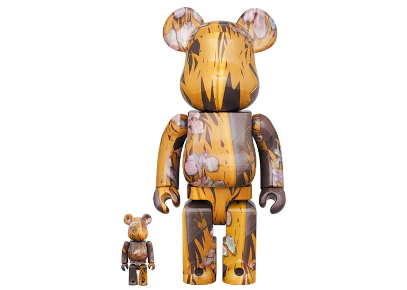 Bearbrick x Tokyo National Museum Korin Ogata National Treasure (Yatsuhashi Makie Mother-of-Pearl Inkstone Box) 100% & 400% Set