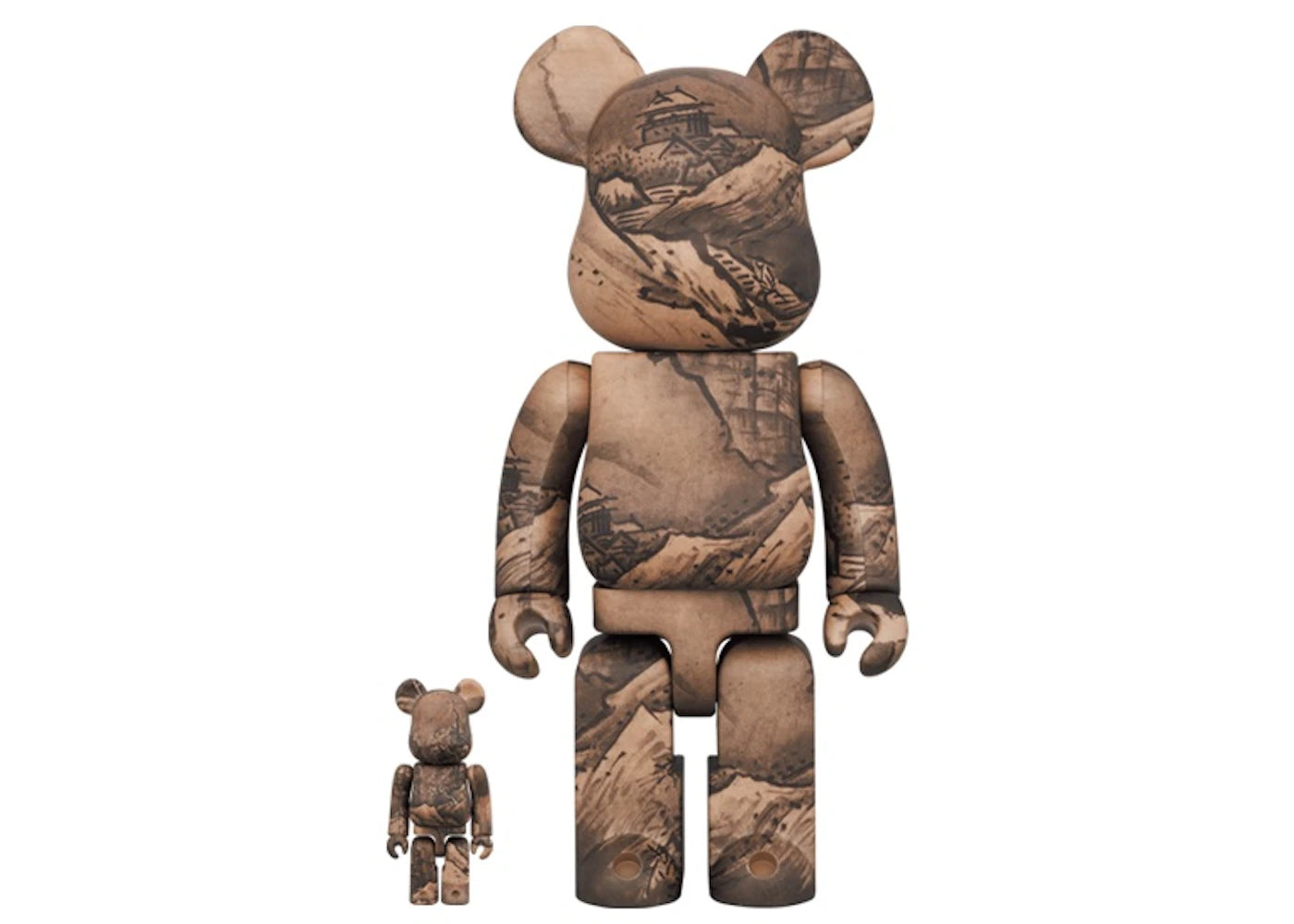 Bearbrick x Tokyo National Museum Sesshu National Treasure (Winter Landscape) 100% & 400% Set