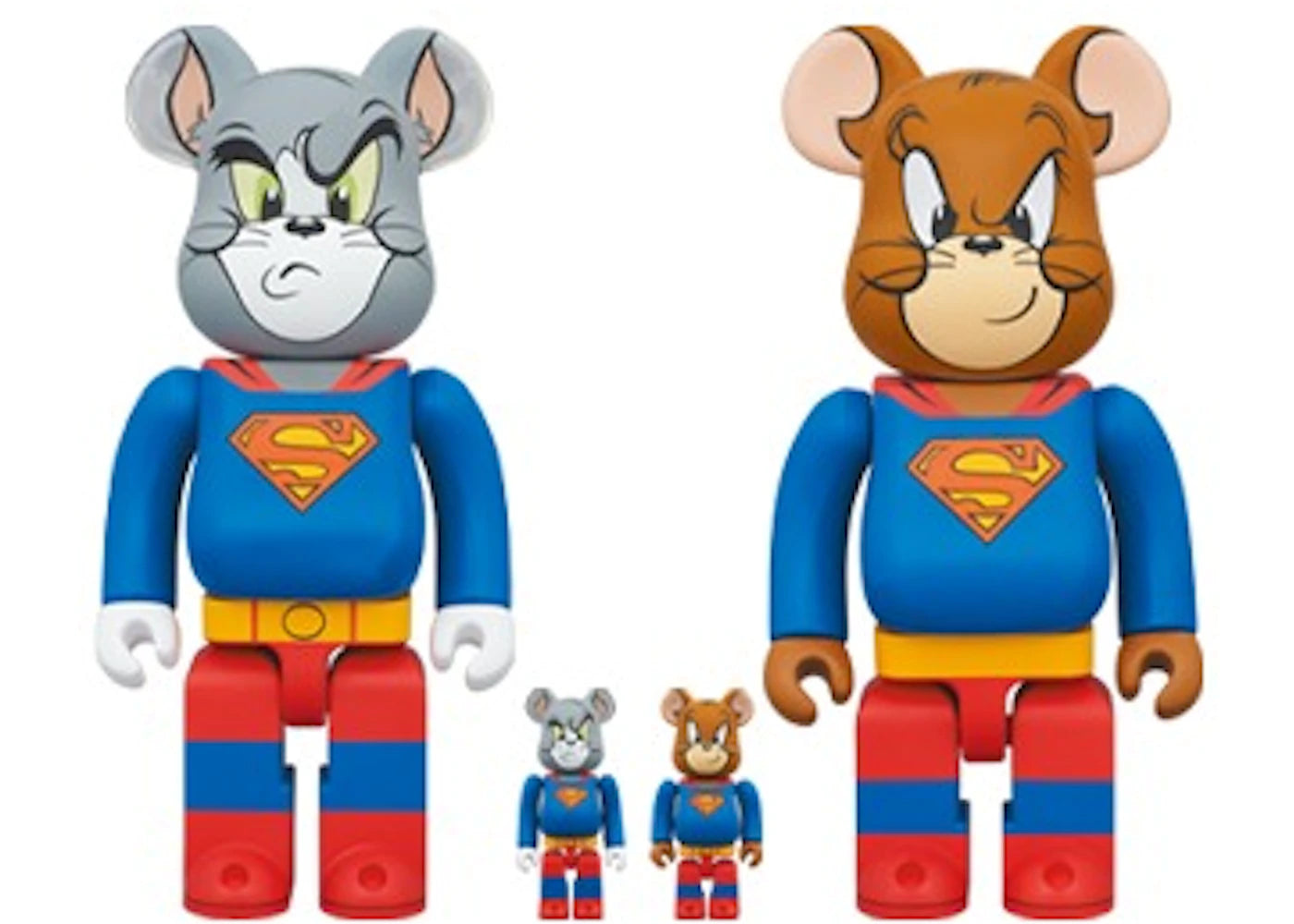 Bearbrick x Tom And Jerry As Superman 100% & 400% Set