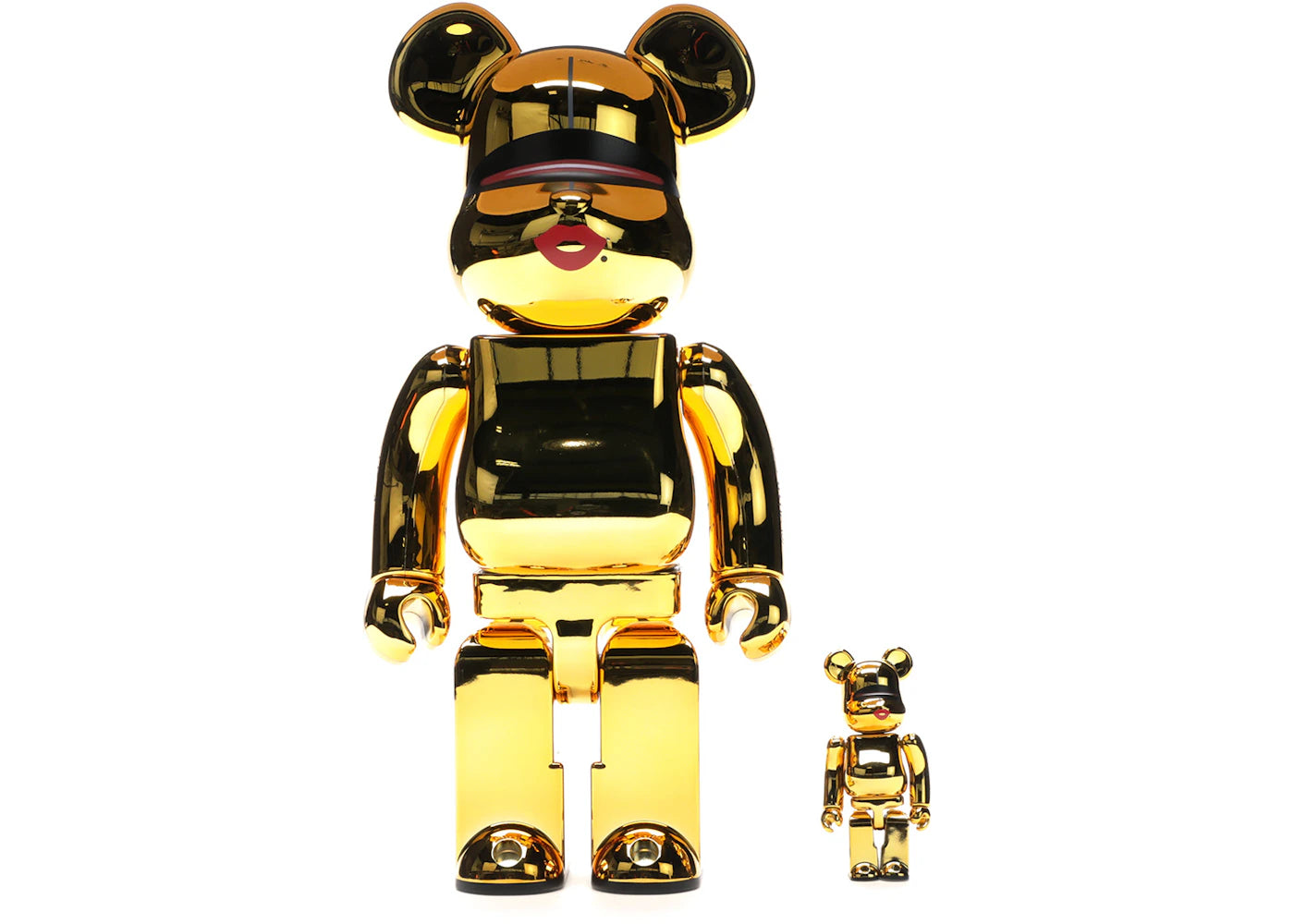 Bearbrick x Tyga x Hajime Sorayama 100% & 400% Set Gold