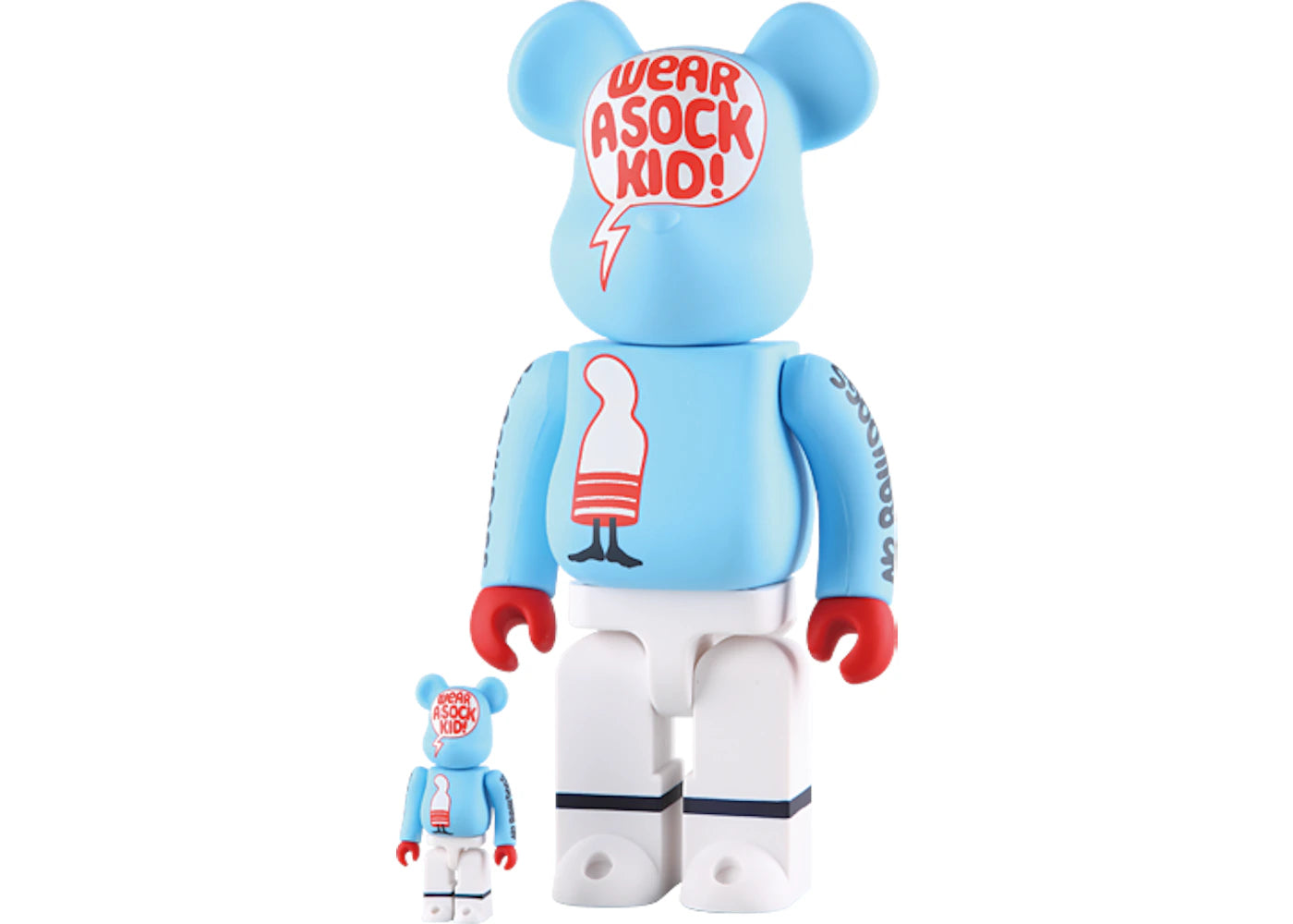 Bearbrick x Undefeated 1st Anniversary 100% & 400% Set Blue