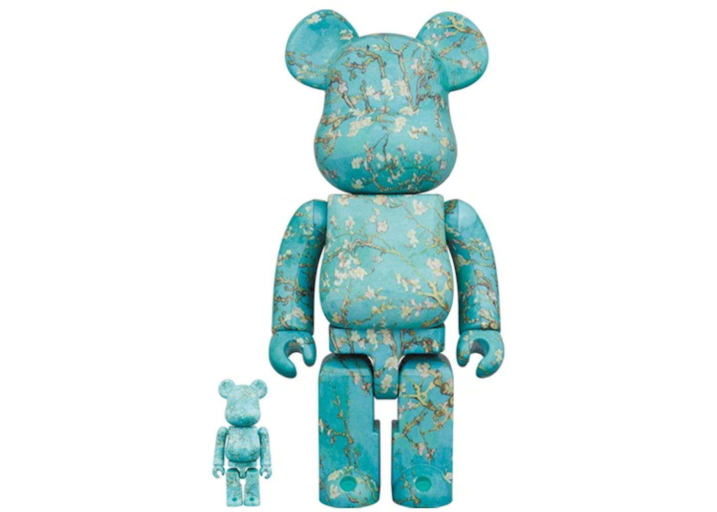 Bearbrick x Van Gogh Museum Van Gogh (Almond Blossom) 100% & 400% Set