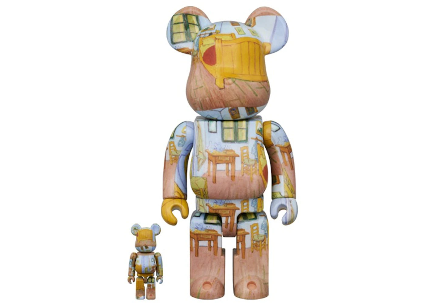 Bearbrick x Van Gogh Museum Van Gogh "The Bedroom" 100% & 400% Set