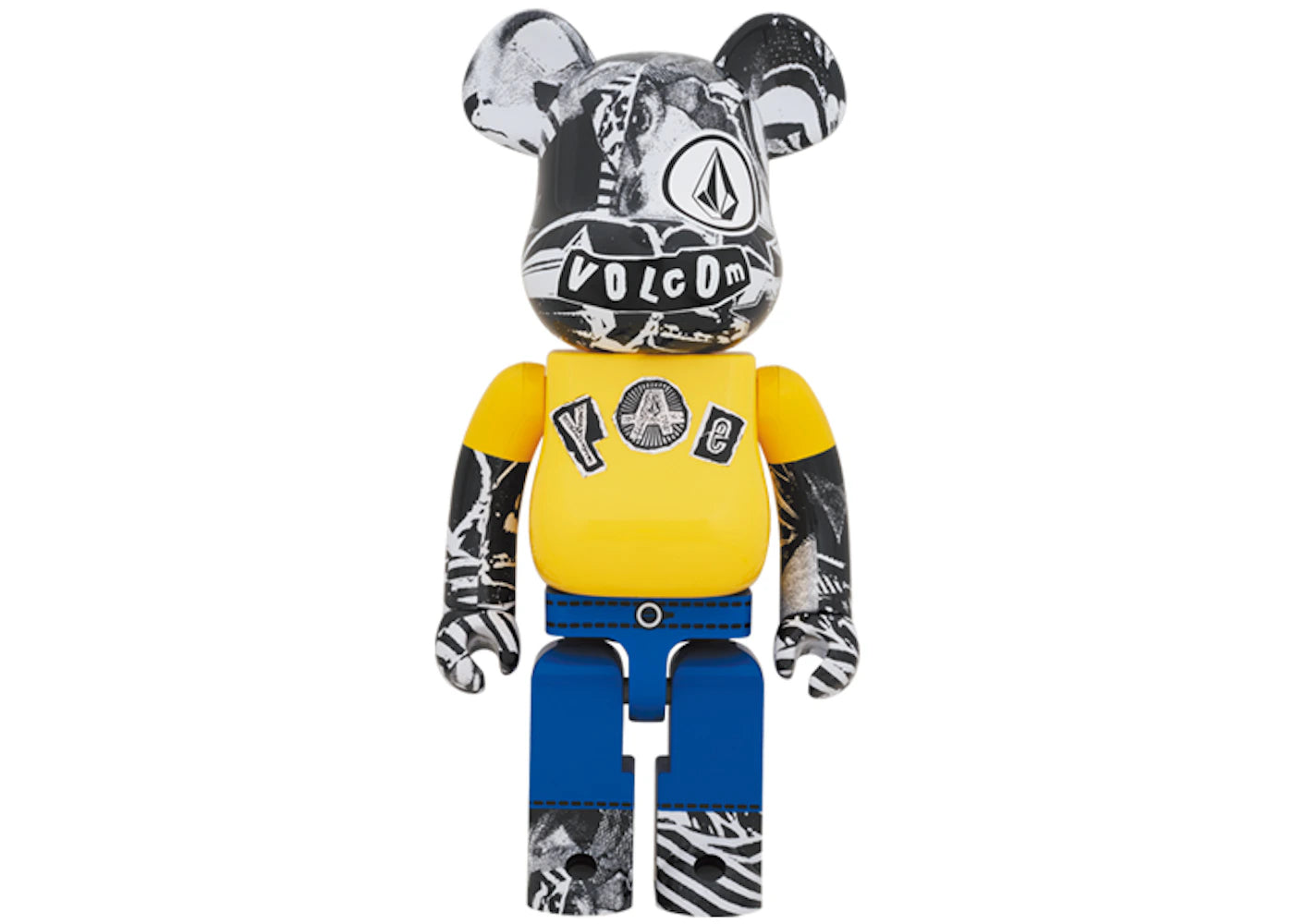 Bearbrick x Volcom 30th Anniversary 1000% Yellow/Blue