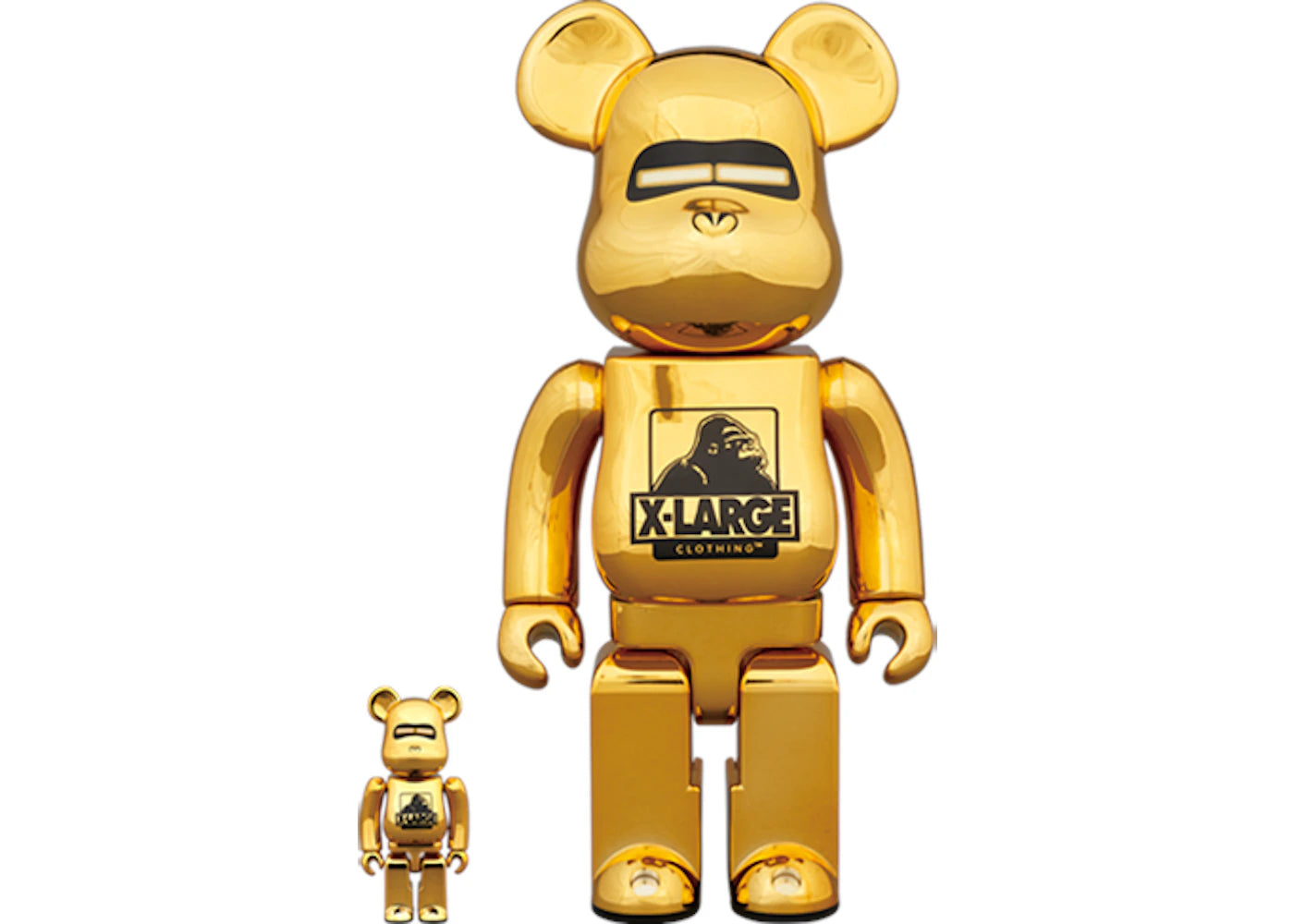 Bearbrick x Xlarge x Hajime Sorayama 100% & 400% Set Gold