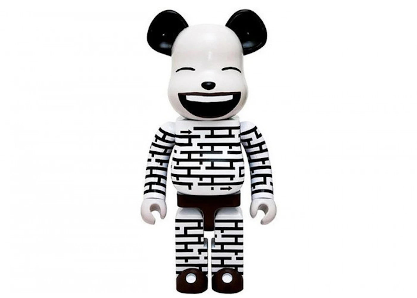 Bearbrick x Yue Minjun (Qiu Tu) 1000% Black/White