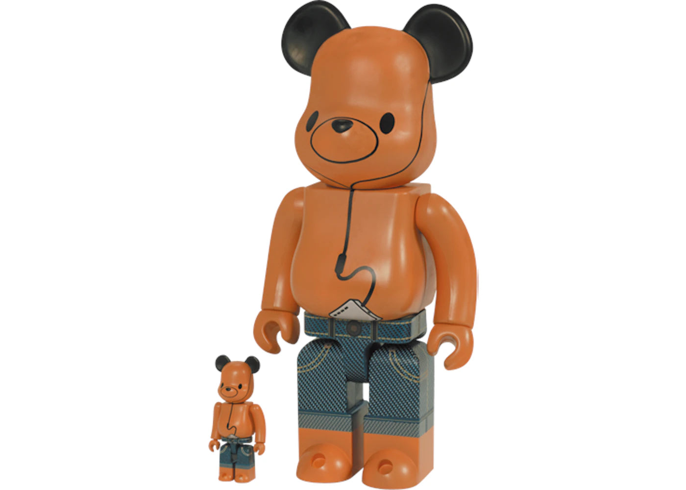 Bearbrick x a-nation 04 100% & 400% Set Brown
