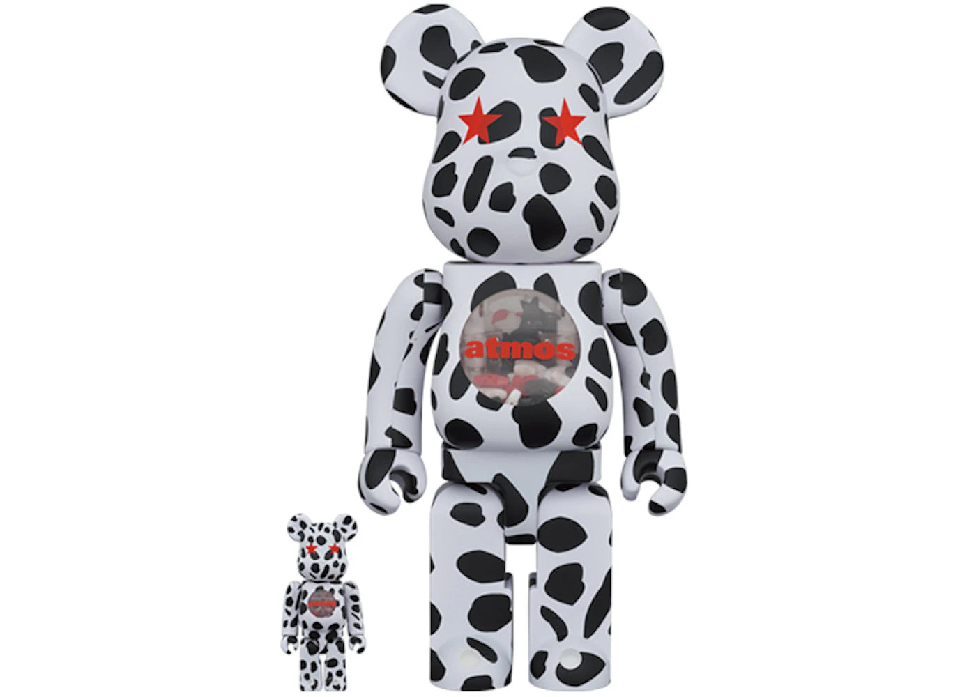 Bearbrick x atmos Dalmatian 100% & 400% Set