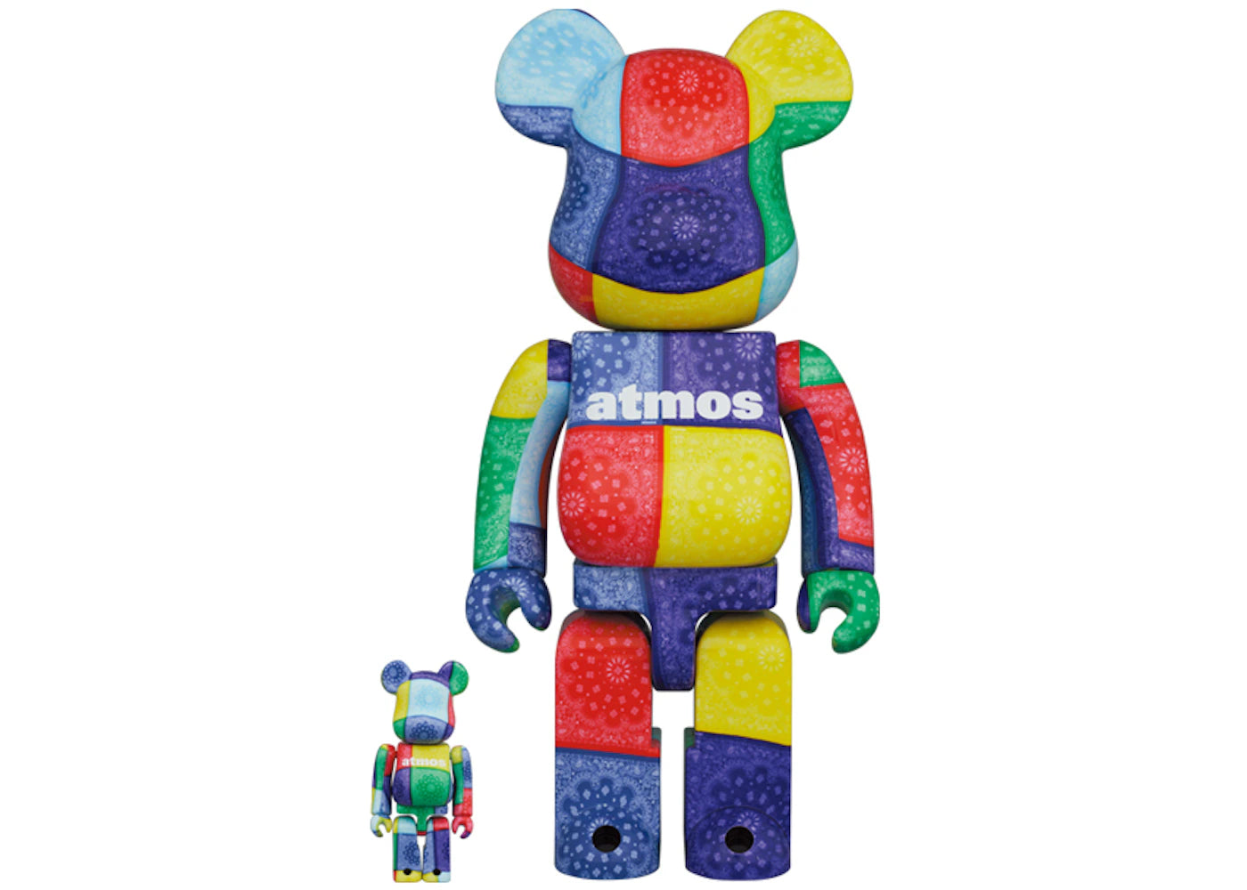 Bearbrick x atmos Multi Bandana 100% & 400% Set