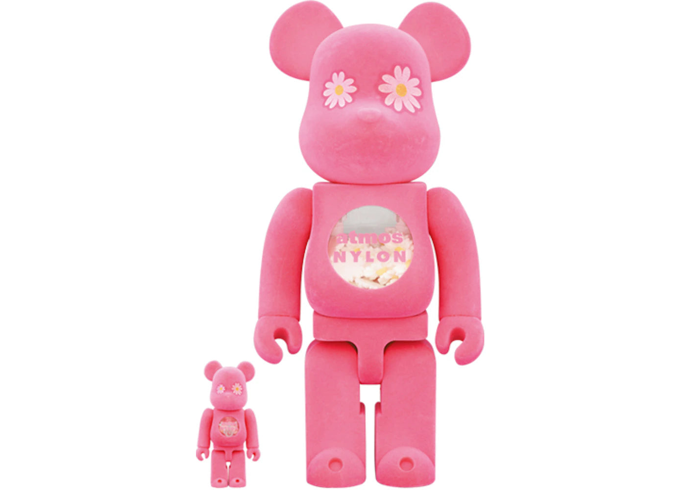 Bearbrick x atmos x Nylon Japan 100% & 400% Set Pink