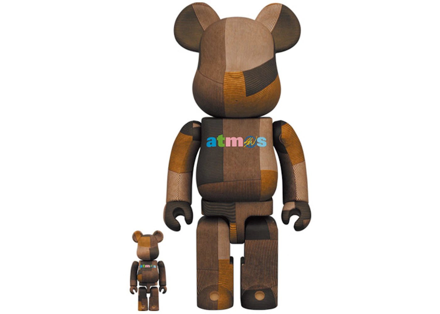 Bearbrick x atmos x Sean Wotherspoon 100% & 400% Set Brown