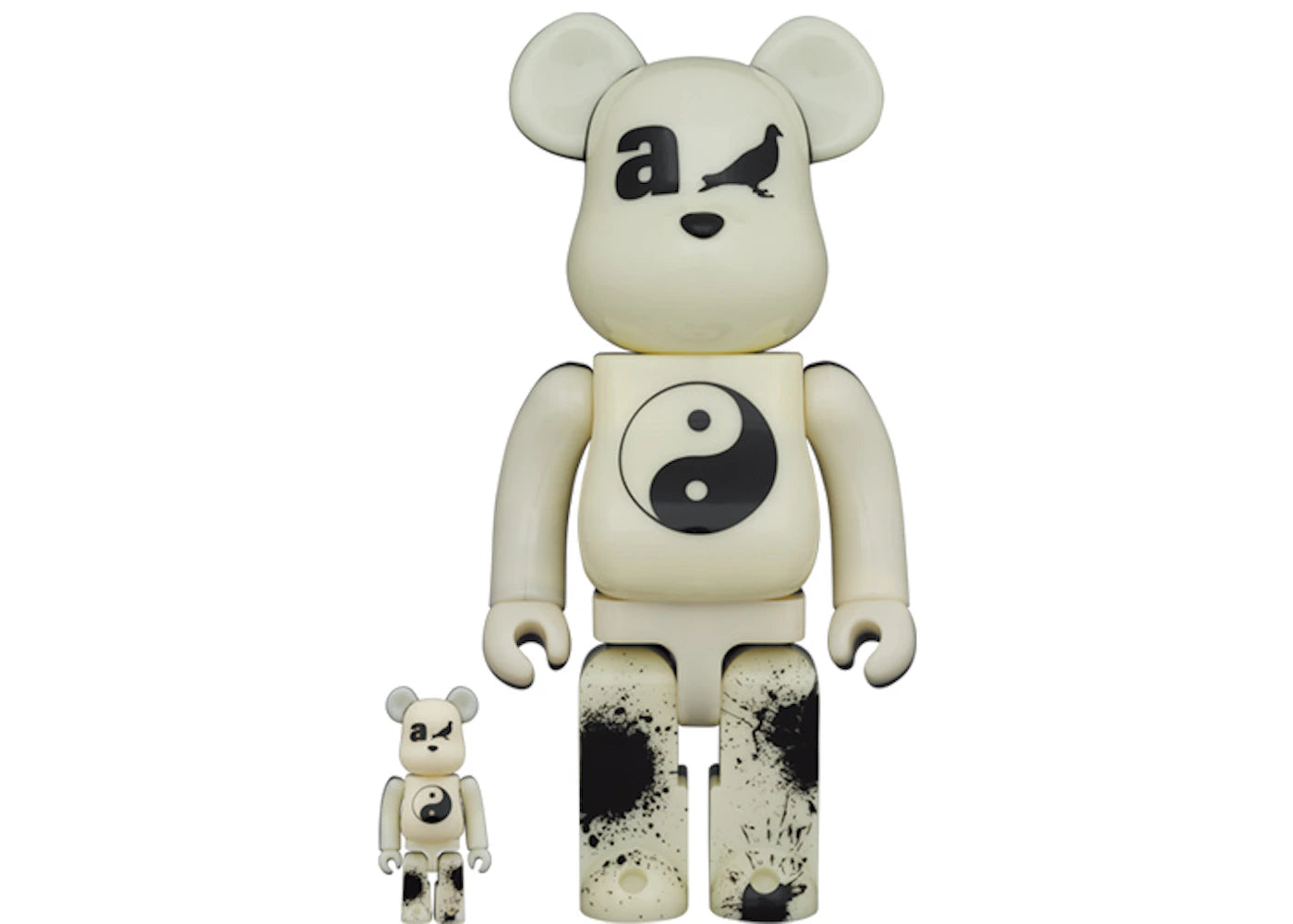 Bearbrick x atmos x Staple #4 100% & 400% Set Glow