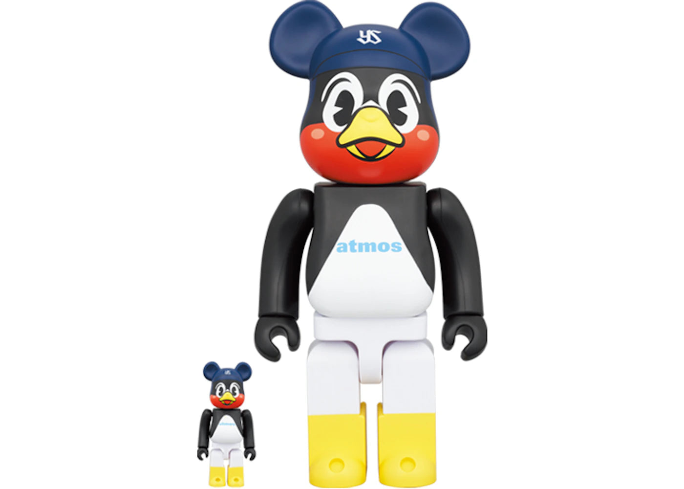 Bearbrick x atmos x Tokyo Yakult Swallows 100% & 400% Set