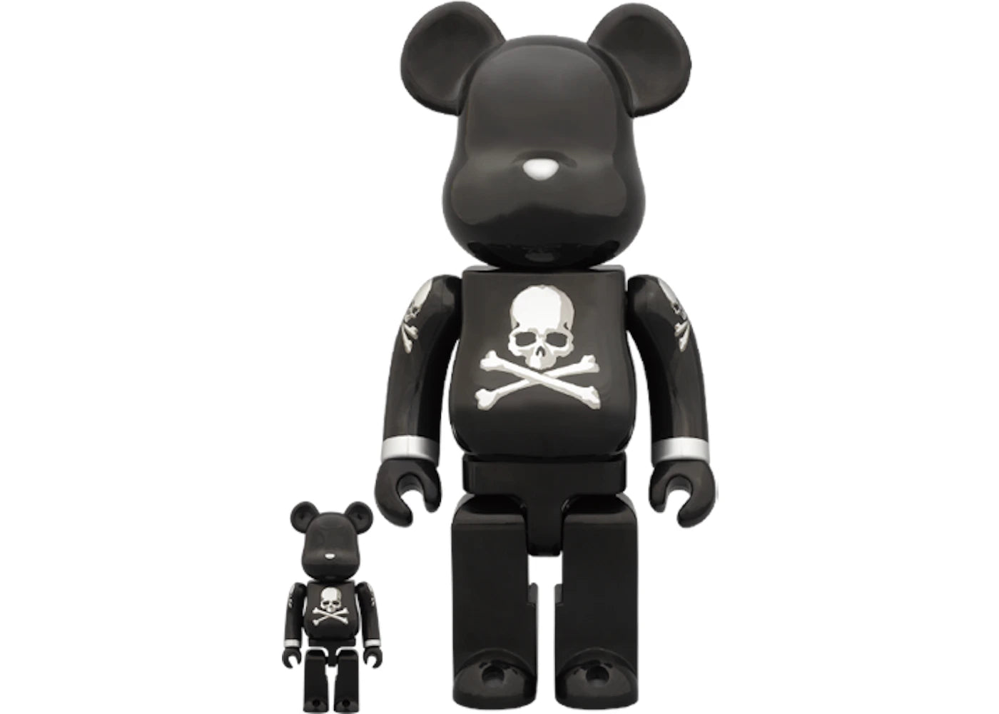 Bearbrick x mastermind Black and Silver 100% & 400% Set Black/Silver