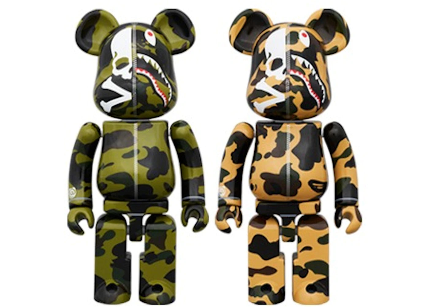 Bearbrick x mastermind vs BAPE Super Alloy 200% Set Green/Yellow