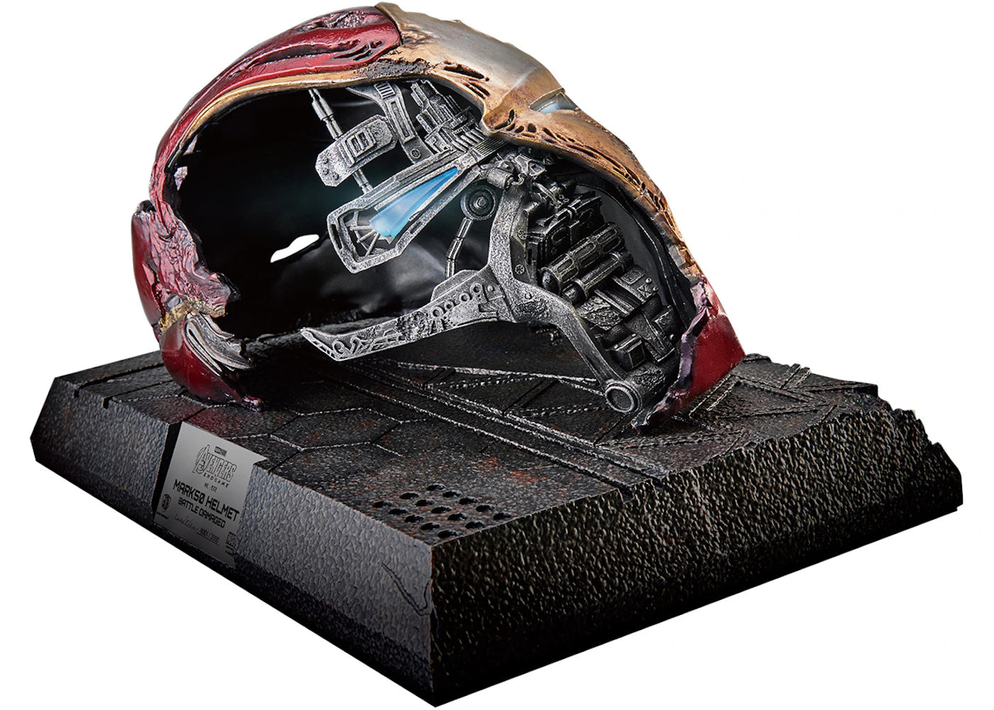 Beast Kingdom Avengers: Endgame Master Craft Iron Man Mark50 Helmet Battle Damaged (Master Craft) Figure