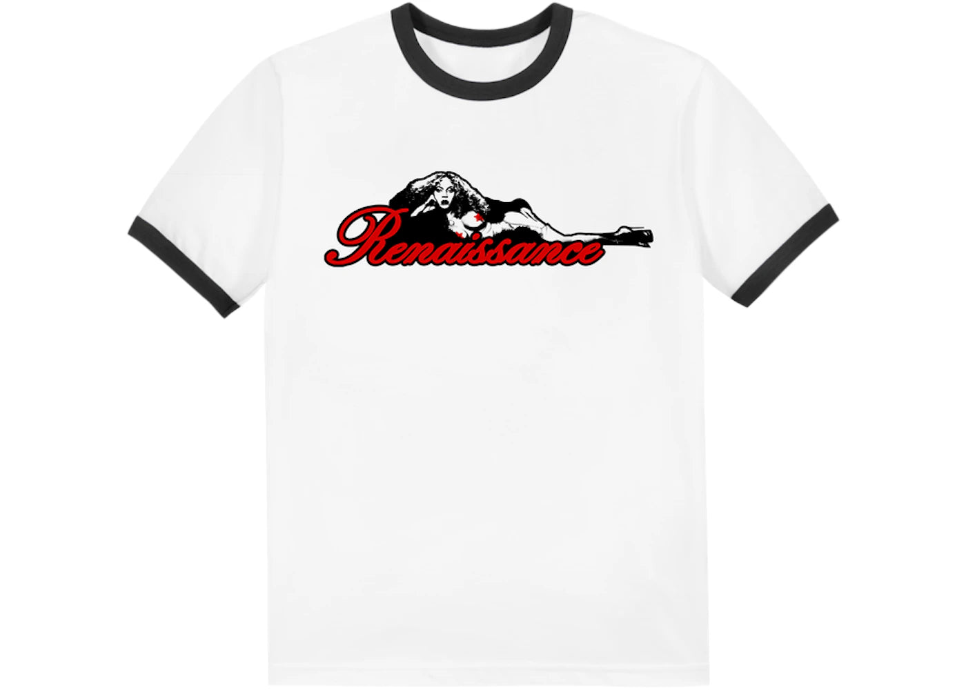 Beyonce Renaissance Ringer T-shirt White
