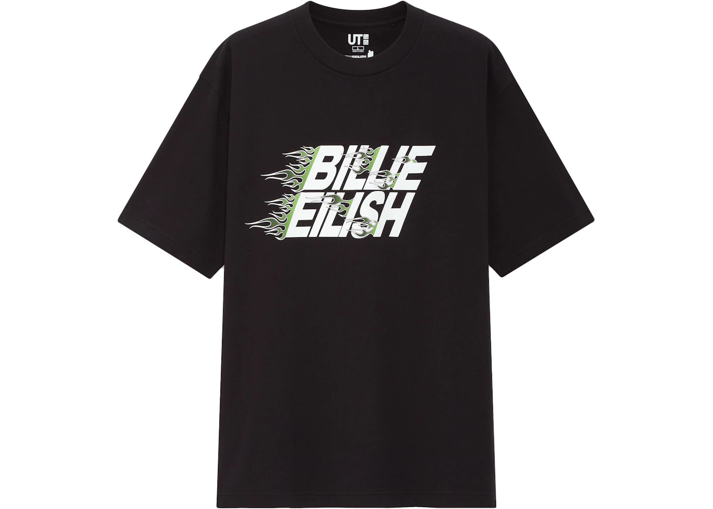 Billie Eilish Flames T-Shirt (Japanese Mens Sizing) Black