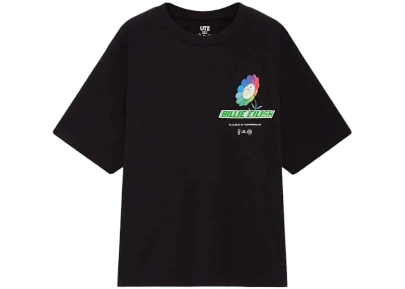 Billie Eilish x Takashi Murakami x Uniqlo Flower Tee Black