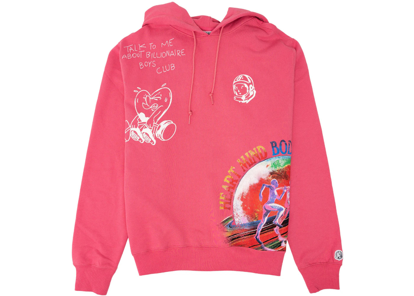 Billionaire Boys Club Health Hoodie Red/Pink/Fruit Dove